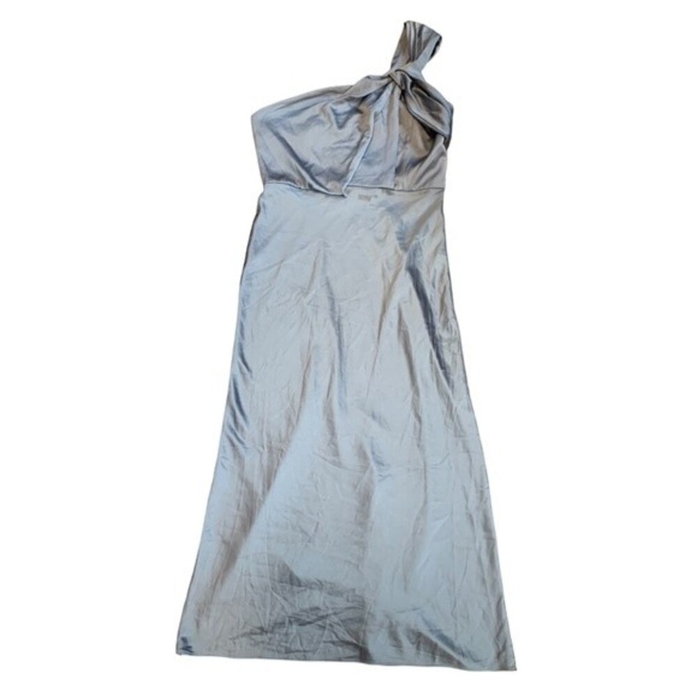 Elegant One Shoulder Silver Dress